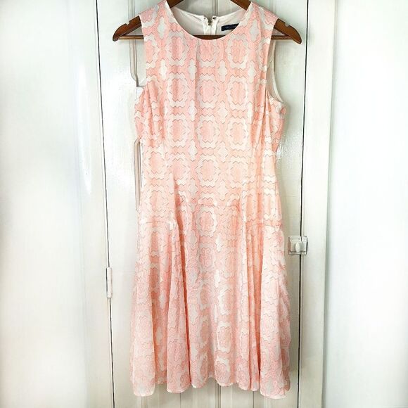 Tommy Hilfiger Dresses & Skirts - Tommy Hilfiger Geometric Sleeveless Smock Midi Dress Sz 4